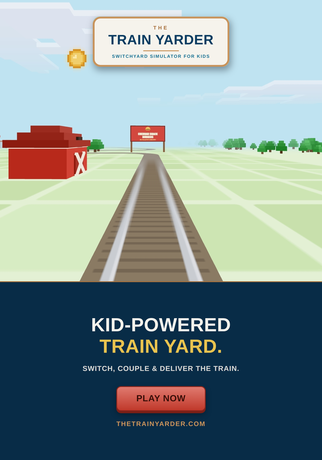 From the makers of The Driver Tester: The Train Yarder &mdash; a kid-friendly train switchyard simulator. Play Now.